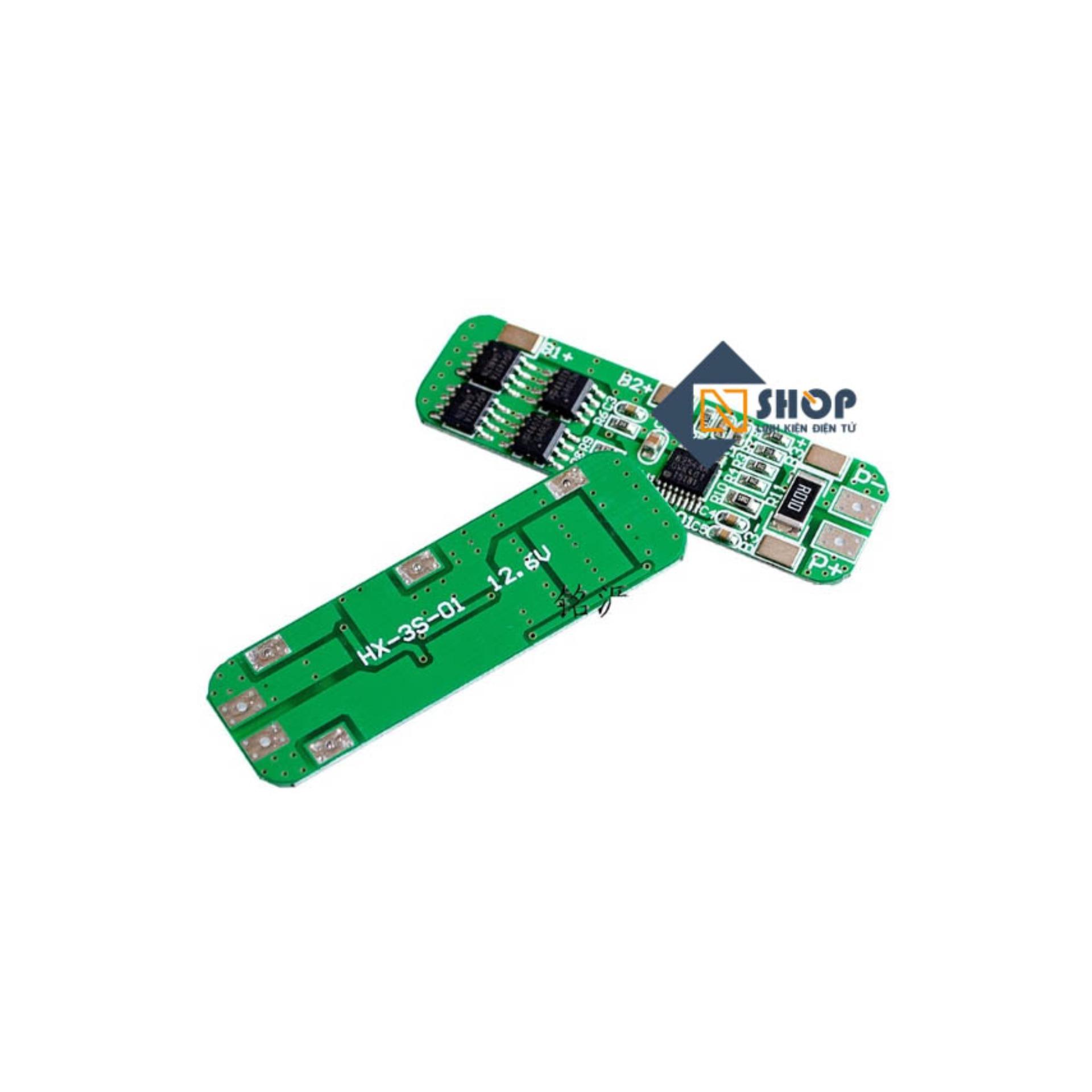 Mạch sạc xả bảo vệ pin lithium 12.6V 3 cell 6A