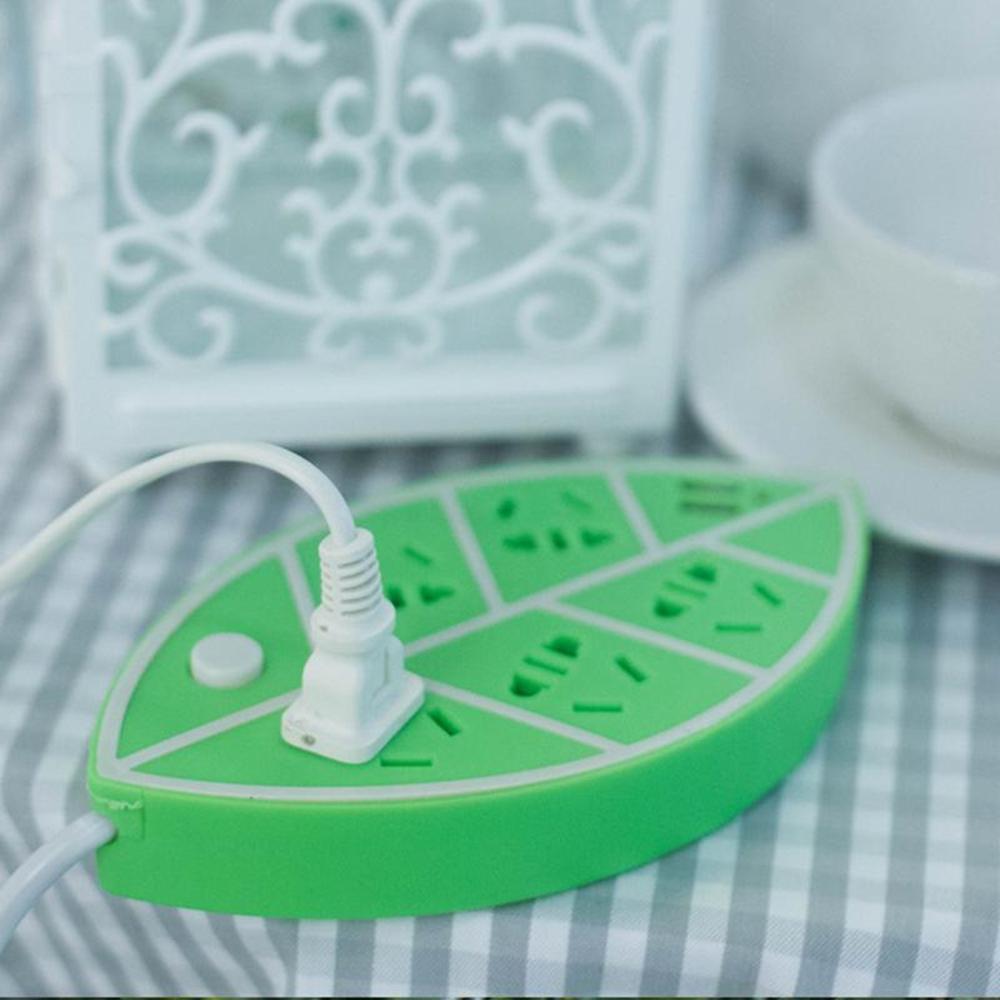Ổ cắm điện hình Lá, có cổng USB: 1,5m 5 trấu