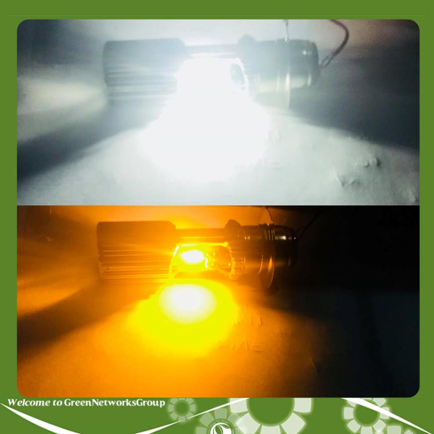 Đèn pha led M5 2 chân 8 tim dành cho xe dream wave GreenNetworksGroup (vỏ trắng ánh sáng trắng)
