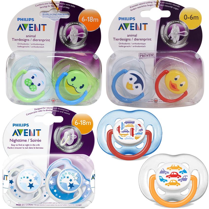 Hộp 2 ty giả philip Avent 0-6th (như hình hoặc mẫu ngẫu nhiên)
