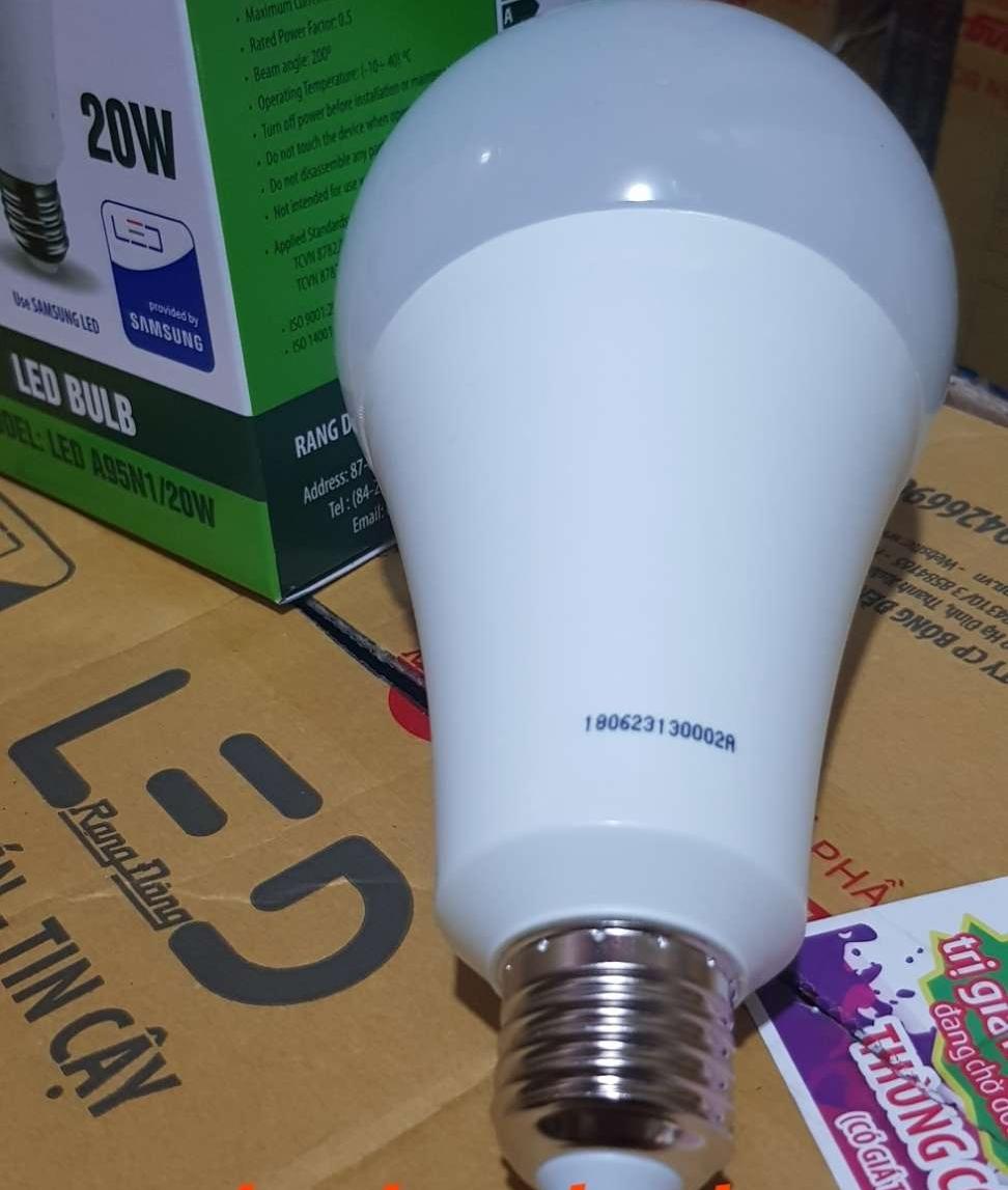 Bóng đèn led bulb tròn 20w rạng đông led a95n1/20w