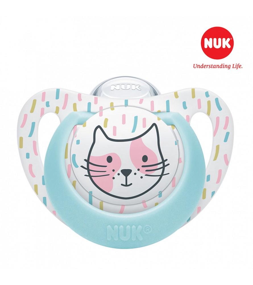 Bộ 2 ty ngậm nuk silicone genius 6-18m nu48194 - ty ngam cho be