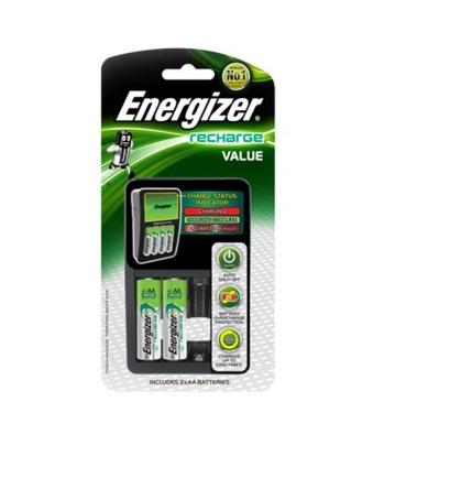 Máy sạc pin Energizer CHVCM4 kèm 2 pin sạc AA (Trắng đen)
