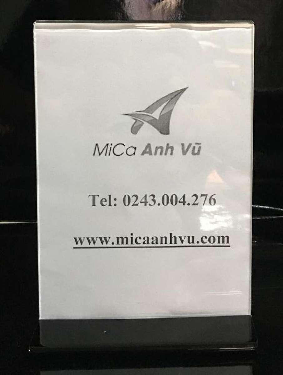Combo 5 Kệ menu mica A6 chữ T đế đen
