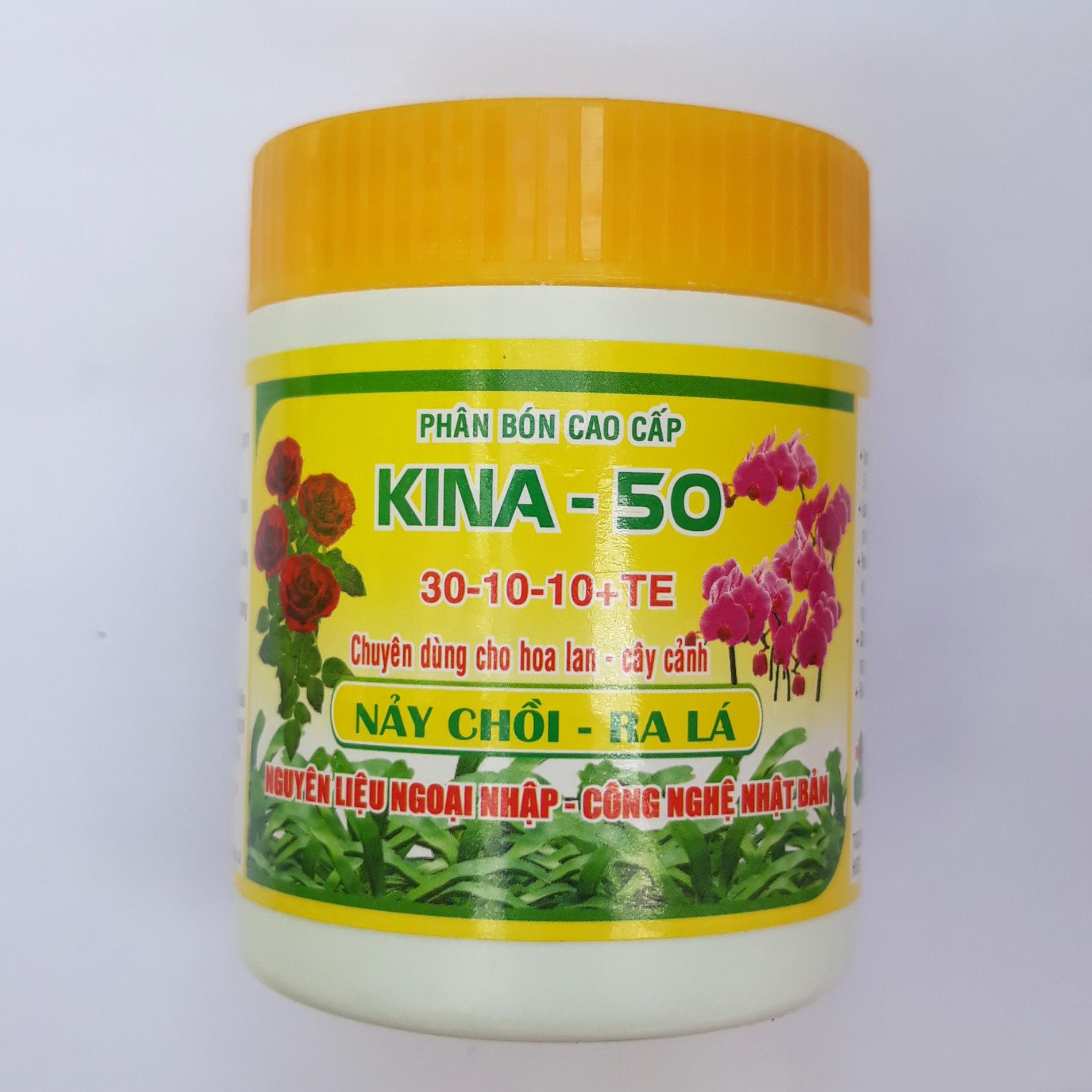 Phân bón cho lan nảy chồi ra lá KINA - 50 (100g/hủ)