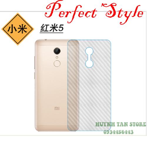 Dán Carbon Xiaomi redmi 5 ( Tặng giấy lau 1/2 )