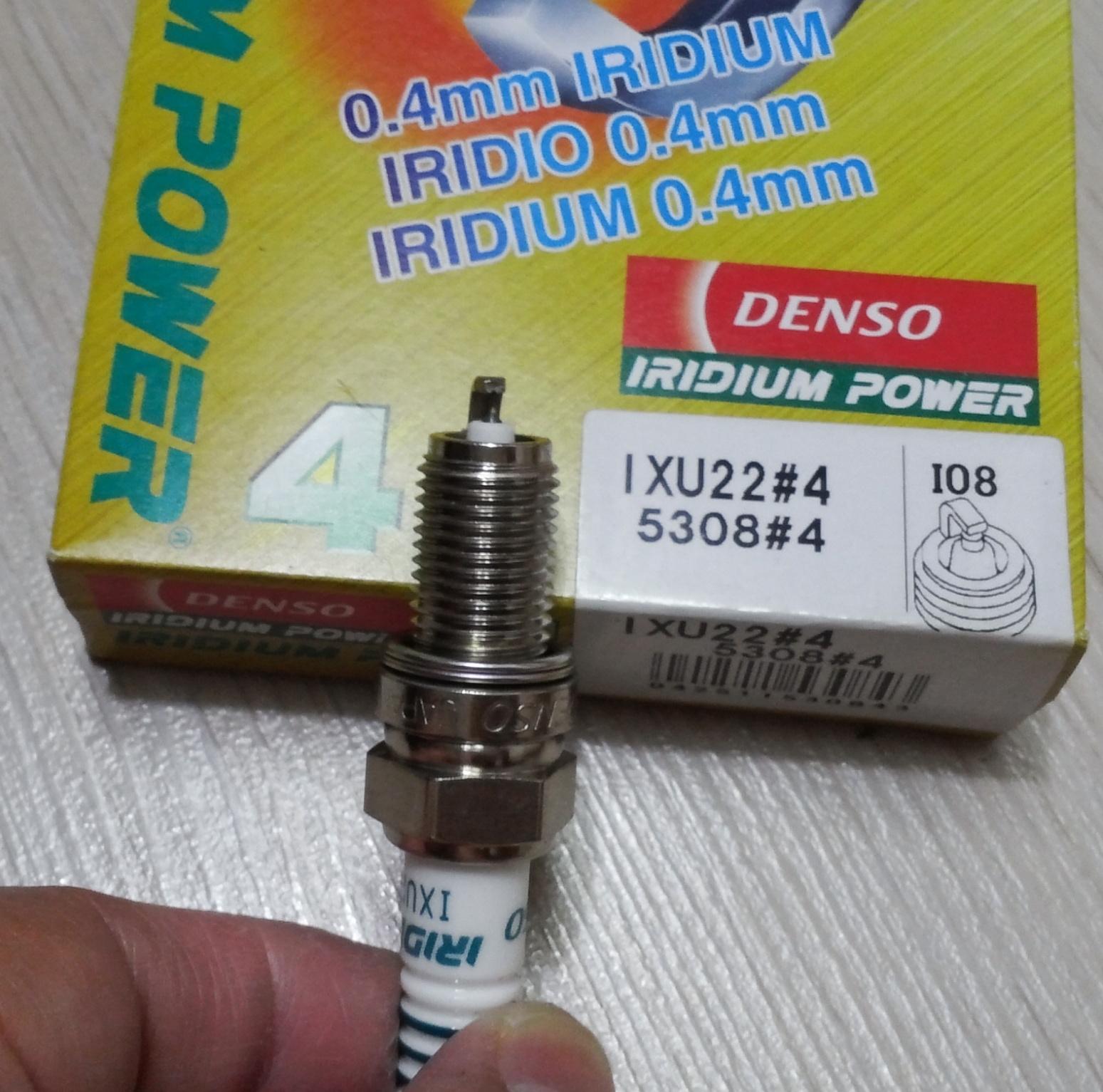 Bộ 4 Bugi DENSO IRIDIUM POWER IXU22  Bugi cho xe Spark - Made in Japan.