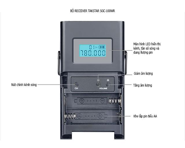 Microphone gài áo không dây Takstar SGC-100W