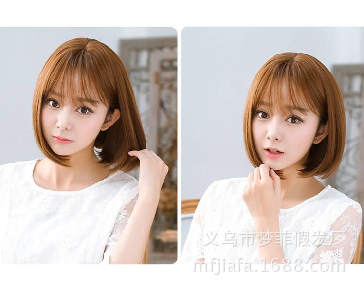 Tóc giả nữ nguyên đầu cao cấp làm bằng tơ mềm mượt như tóc thật (màu vàng) + tặng kèm lưới