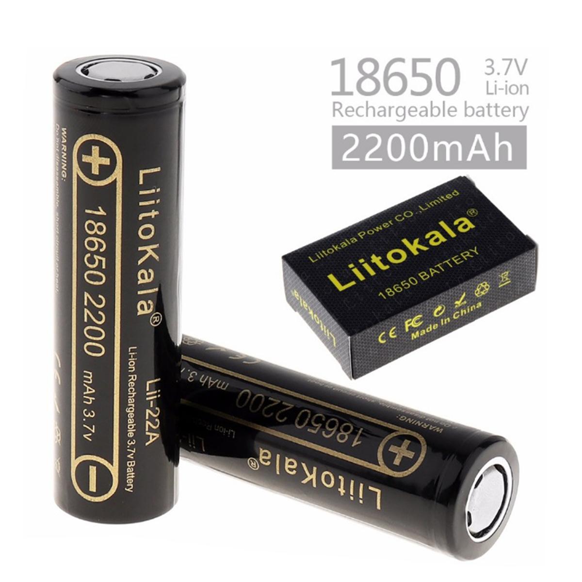 Pin sạc Lithium 18650 Liitokala 3.7v 2200mAh (1 viên)