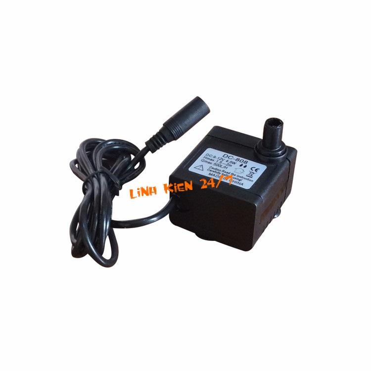 MÁY BƠM CHÌM HỒ CÁ HÒN NON BỘ 12V 5W 500L DC-808