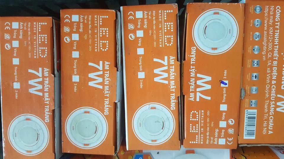 ĐÈN ÂM TRẦN  MẶT TRẮNG 7W -D90 ASIA