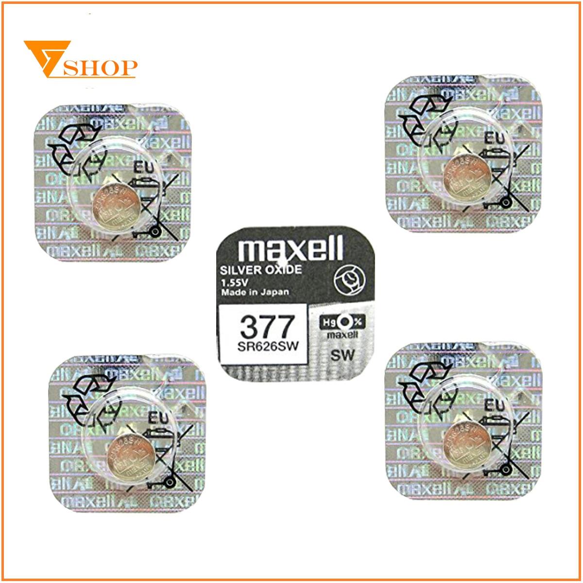 Combo 2 vỉ pin đồng hồ SR626SW Maxell 1.55V, pin 377 ( 1 vỉ 1 viên )