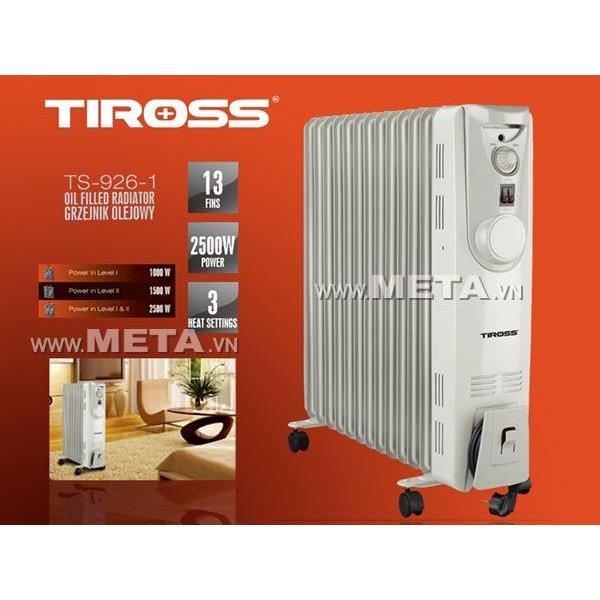 Máy sưởi dầu 13 thanh tiross ts926-1