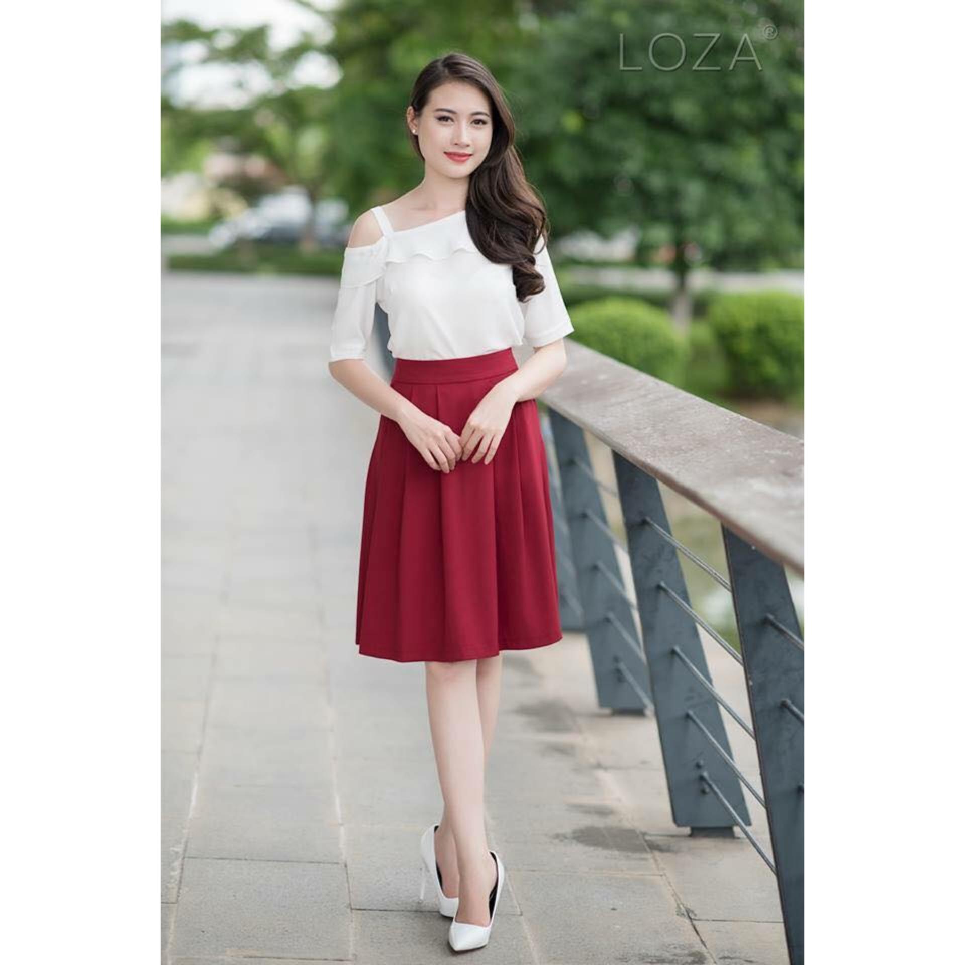 Áo thời trang trẻ tay rớt bèo cổ mới CAM ĐẤT