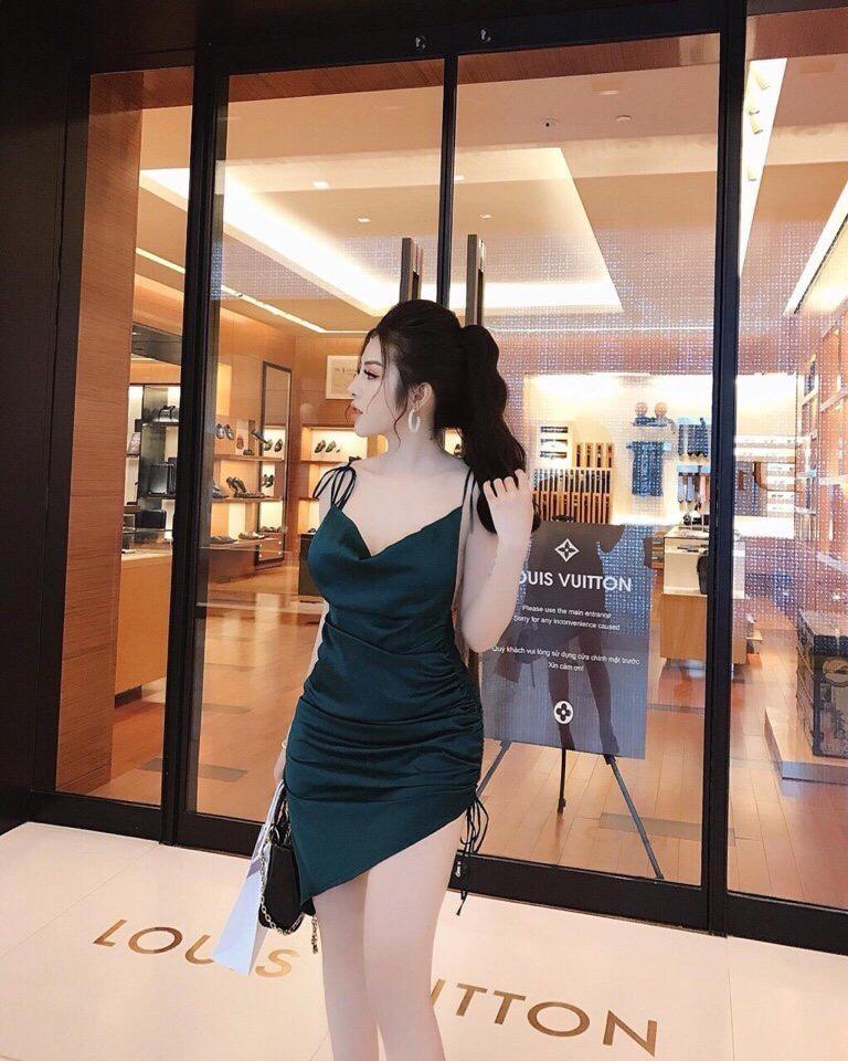 [HCM]đầm body phi rút hở lưng sexy cao cấp