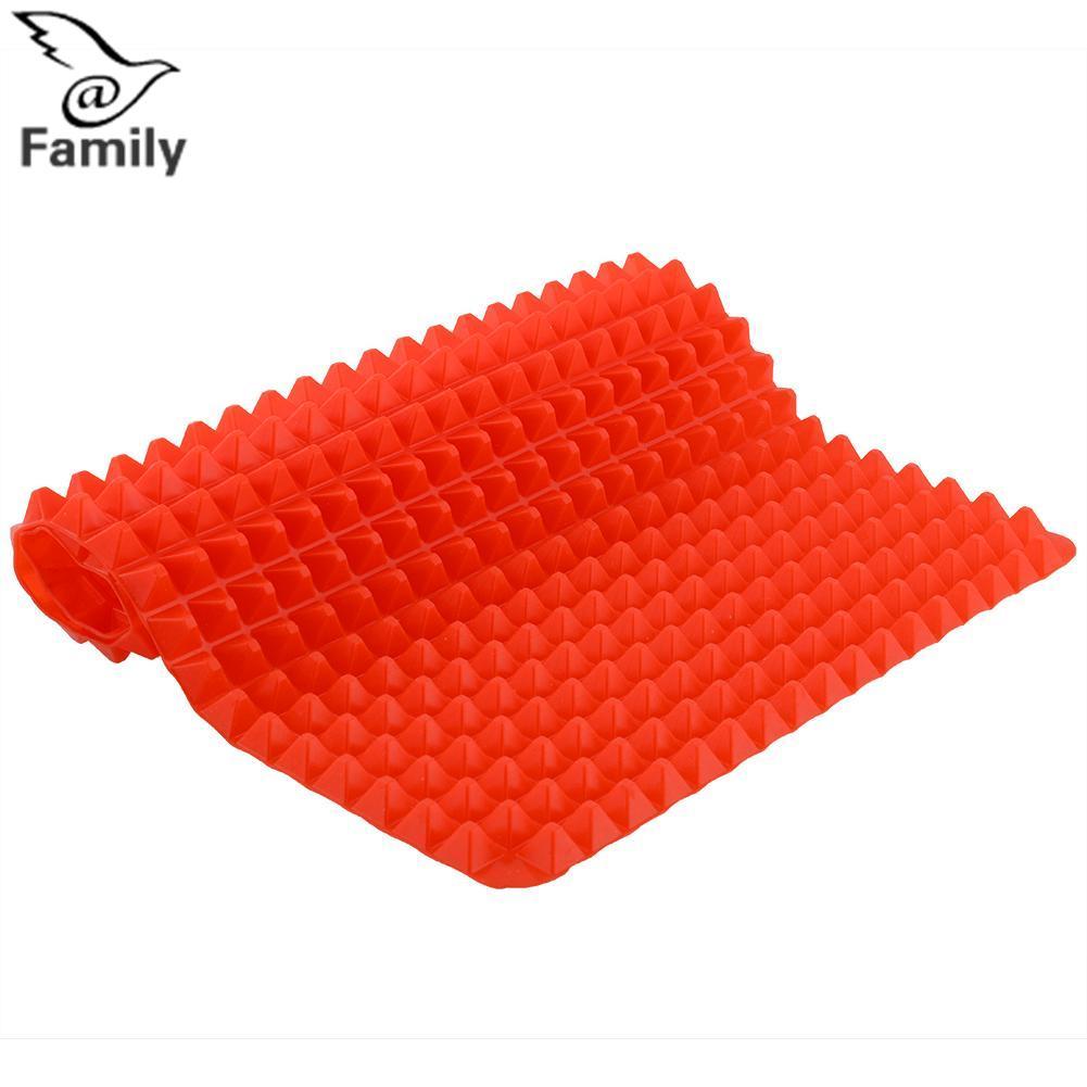 Big Family New Pyramid Non Stick Fat Reducing Silicone Mat Oven Microwave Baking Tray Tool^ - intl