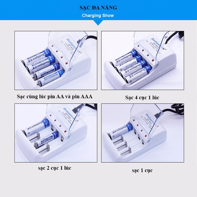 Bộ sạc pin AA/ AAA – Tặng 4 cục pin sạc