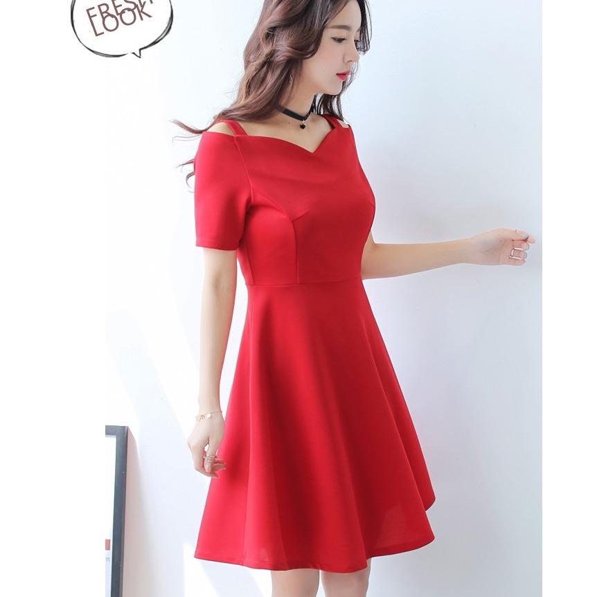 Đầm Thun Cổ Tim