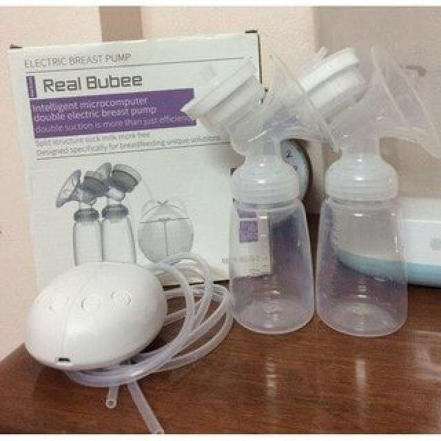 Máy hút sữa điện đôi Real Bubee ( Có chế độ massa kích sữa, Hút êm ái như em bé bú)