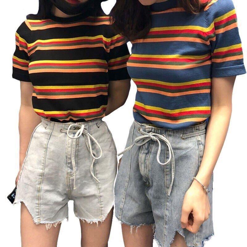 QUẦN SHORT JEAN NỮ CỘT NƠ LƯNG CAO 547
