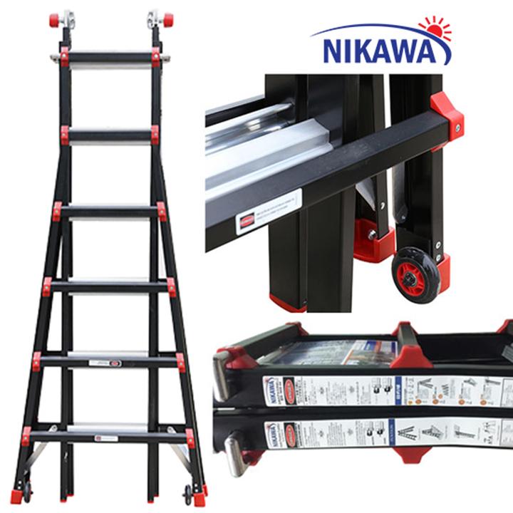 Thang nhôm gấp trượt Nikawa Nhật Bản NKB46 - 6,1m TẢI TRỌNG 250KG