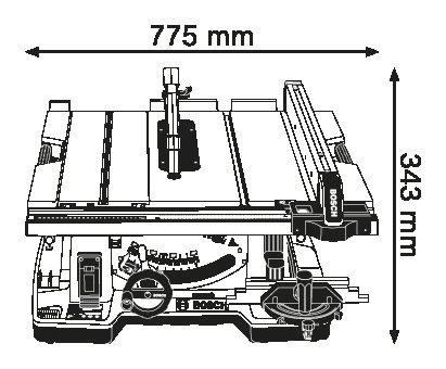 Máy cưa bàn (GTS 10 XC), 0601B30400, Bosch