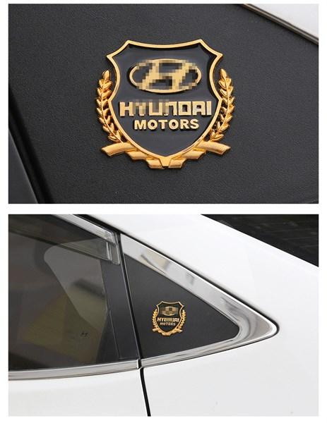 Huy hiệu logo bông lúa cho ô tô Huyndai