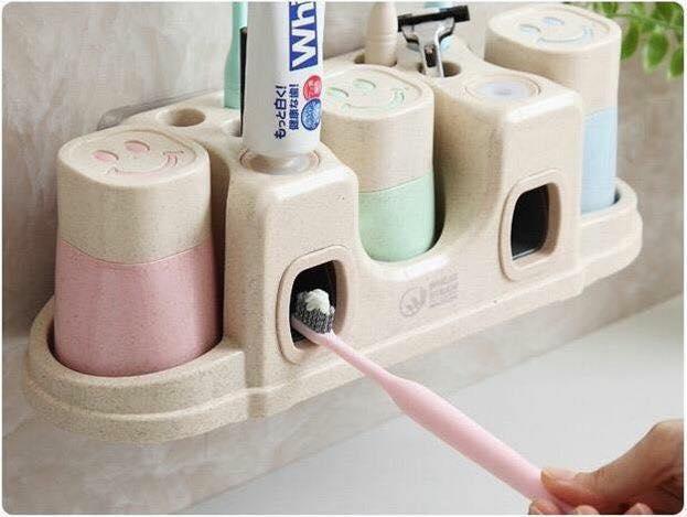 Bộ dụng cụ lấy kem đánh răng lúa mạch kèm 3 cốc