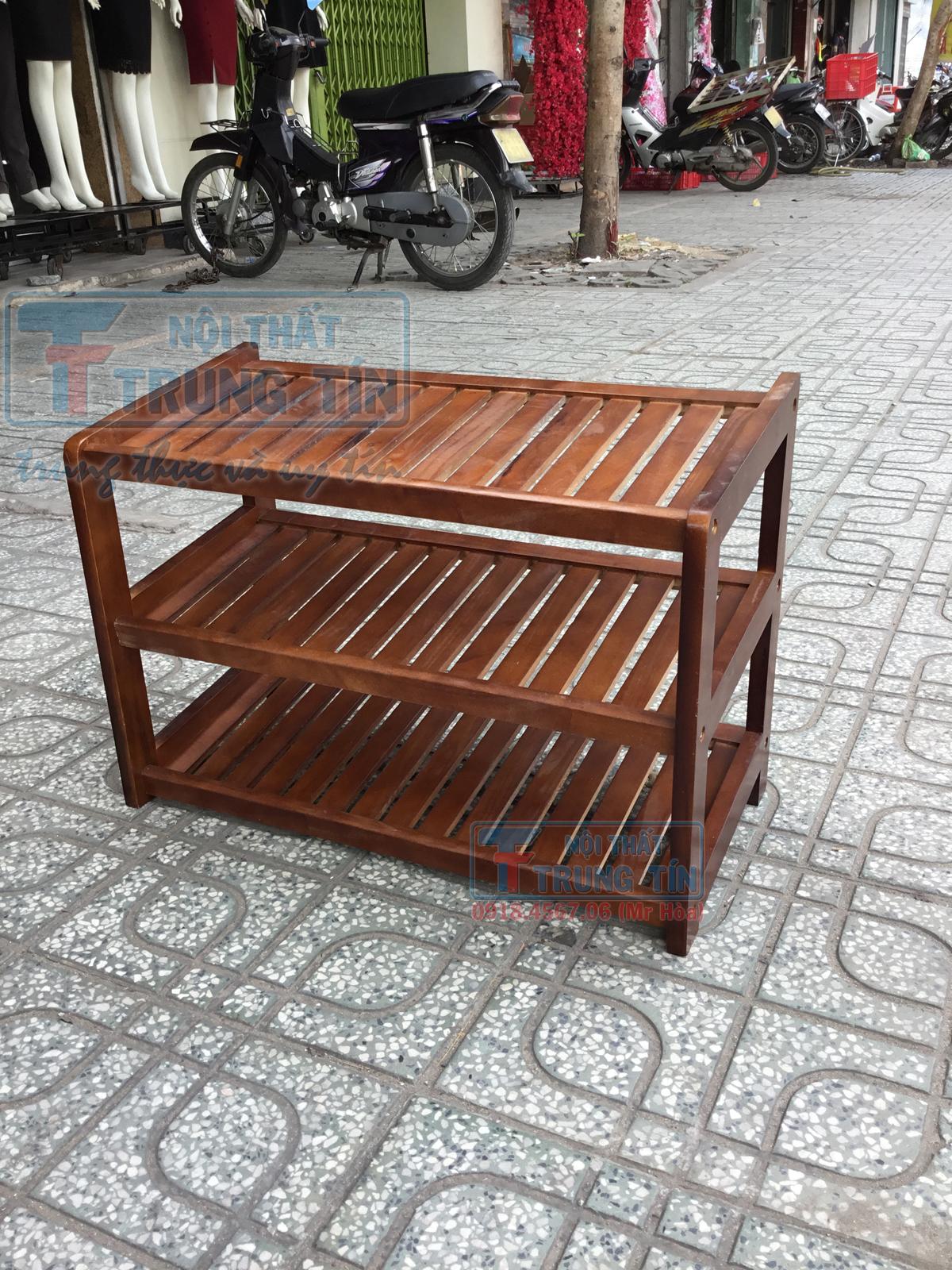 [HCM]KỆ DÉP GỖ 3 TẦNG 60 VÀNG