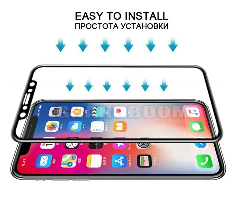Miếng dán cường lực 6D Full màn cho iPhone Xs Max (6.5 inch) - Đen