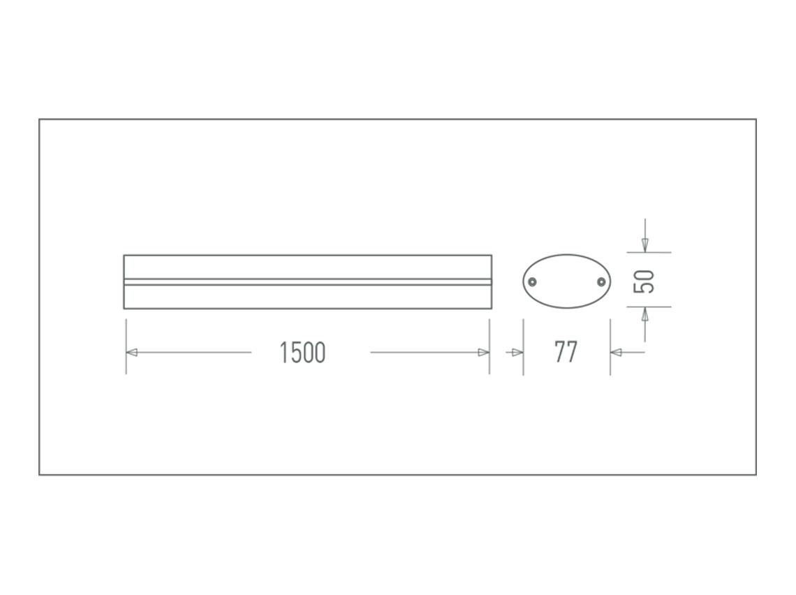 Đèn LED Thanh Treo Oval (1420x77x50) MLL542-036WS658LB6/MLL542-036WS408LB6/MLL542-036WS278LB6