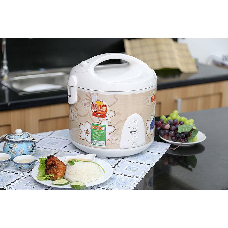 Nồi cơm điện có nắp gài  Sharp KS-N191ETV "SB" 1.8L (Trắng)