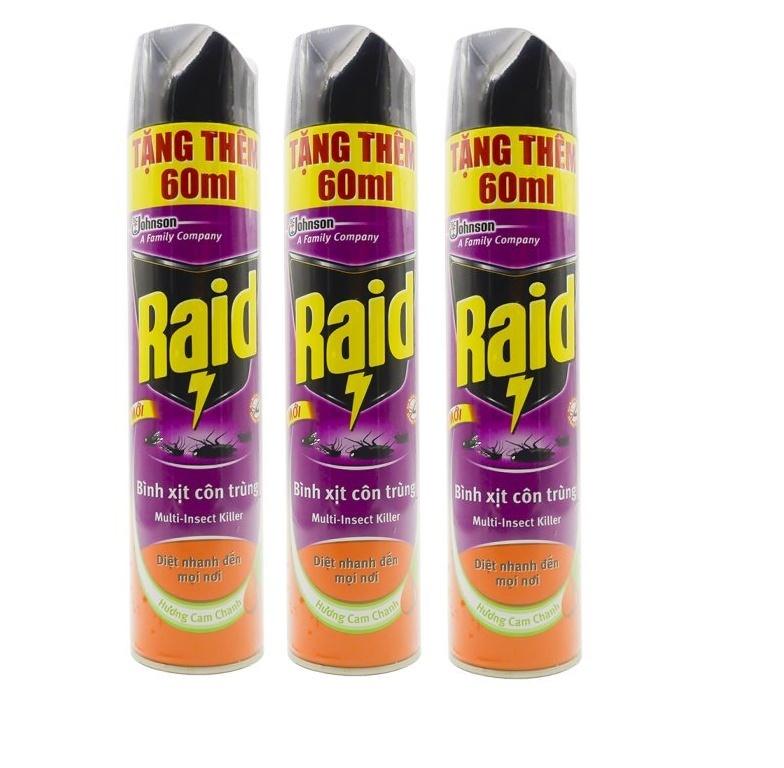 COMBO 12 Chai xịt côn trùng Raid 600ml