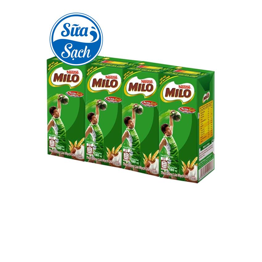 Combo 6 lốc Sữa Nestlé Milo 180ML