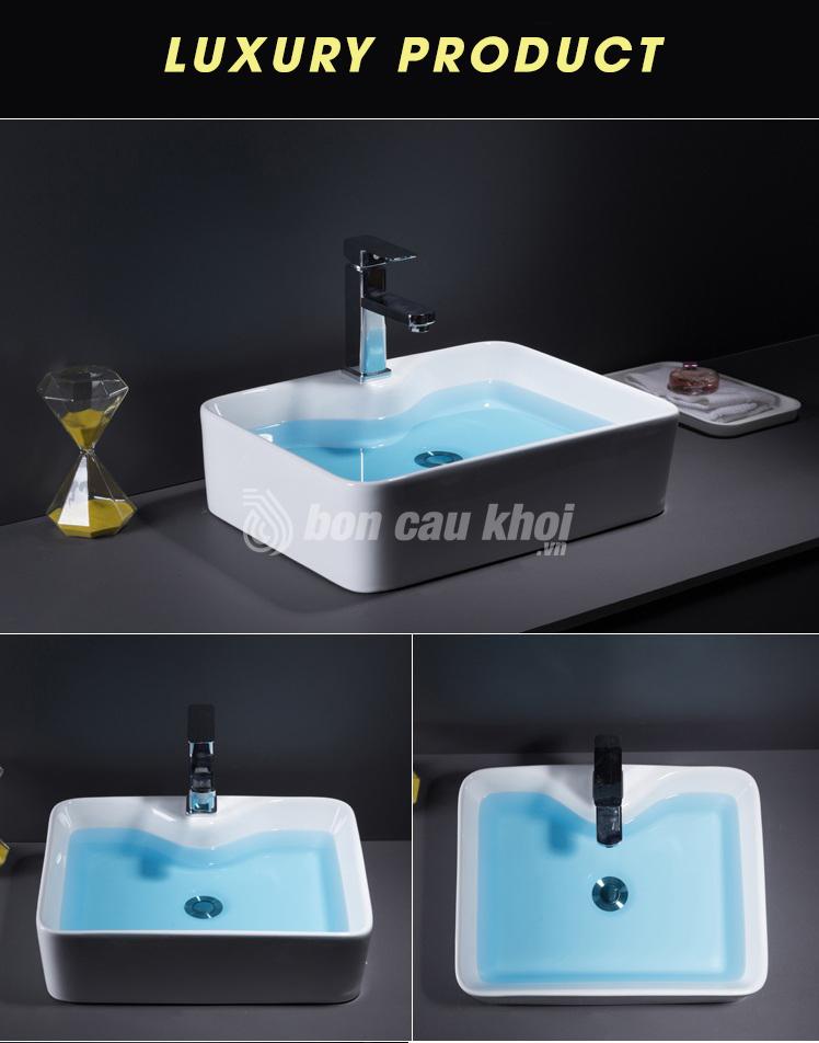 Bồn Lavabo Rửa Mặt Sứ Trắng Drator K8816