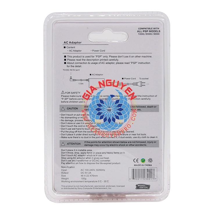 Adapter Sạc Dùng Cho PSP 3000/ 2000/ 1000 - Full Box