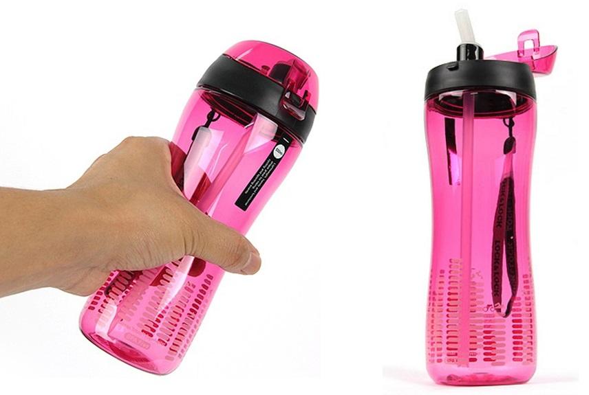 Bình nước thể thao tritan lock&lock 550ml (Màu xanh da trời, xanh lá cây, hồng)
