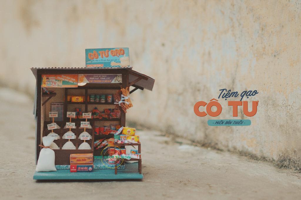 [HCM]Mô Hình Gỗ DIY - Tiệm Gạo Tí Hon