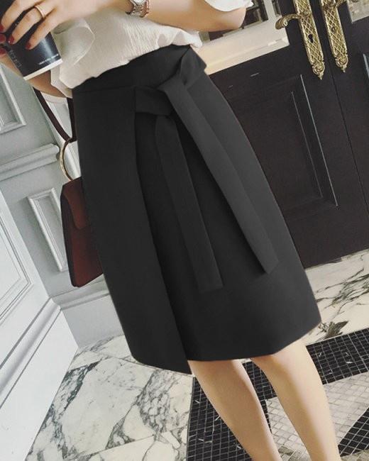 CHÂN VÁY ĐÁP TÀ THẮT NƠ XINH có bigsize 65KG