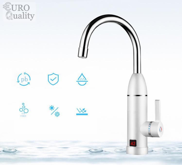 Vòi nước rửa chén làm nóng trực tiếp hiển thị nhiệt độ Euro Quality