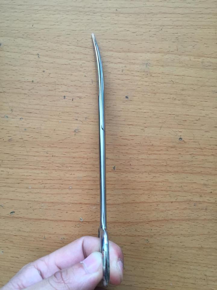 Kéo 18 cm cong 2 đầu nhọn