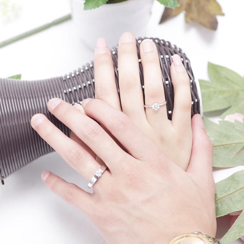 Nhẫn cặp tình yêu tự điều chỉnh kích thước bạc s925 cao cấp kèm hộp