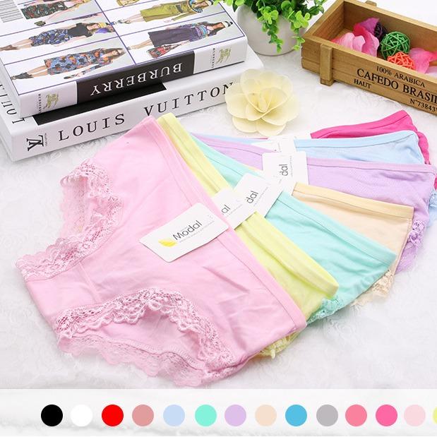 Bộ 03 quần lót cotton pha ren Modal ( Mẫu 08)