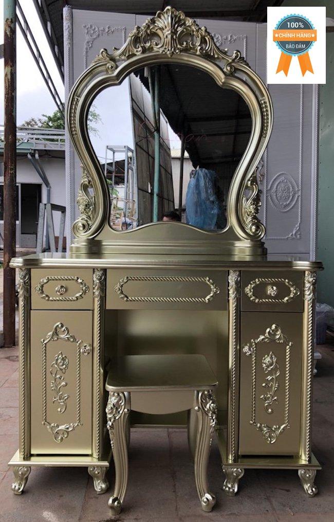 Bàn trang điểm cổ điển mạ vàng Mina Furniture MN-BP9901-V (1050*500*1500)