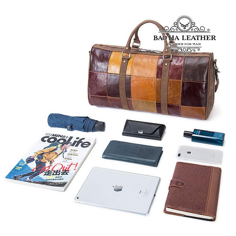 Túi trống du lịch da bò phong cách - BHM1099