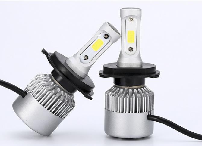 Đèn pha led xe máy , ô tô S2 chân H4 siêu sáng 3 tim