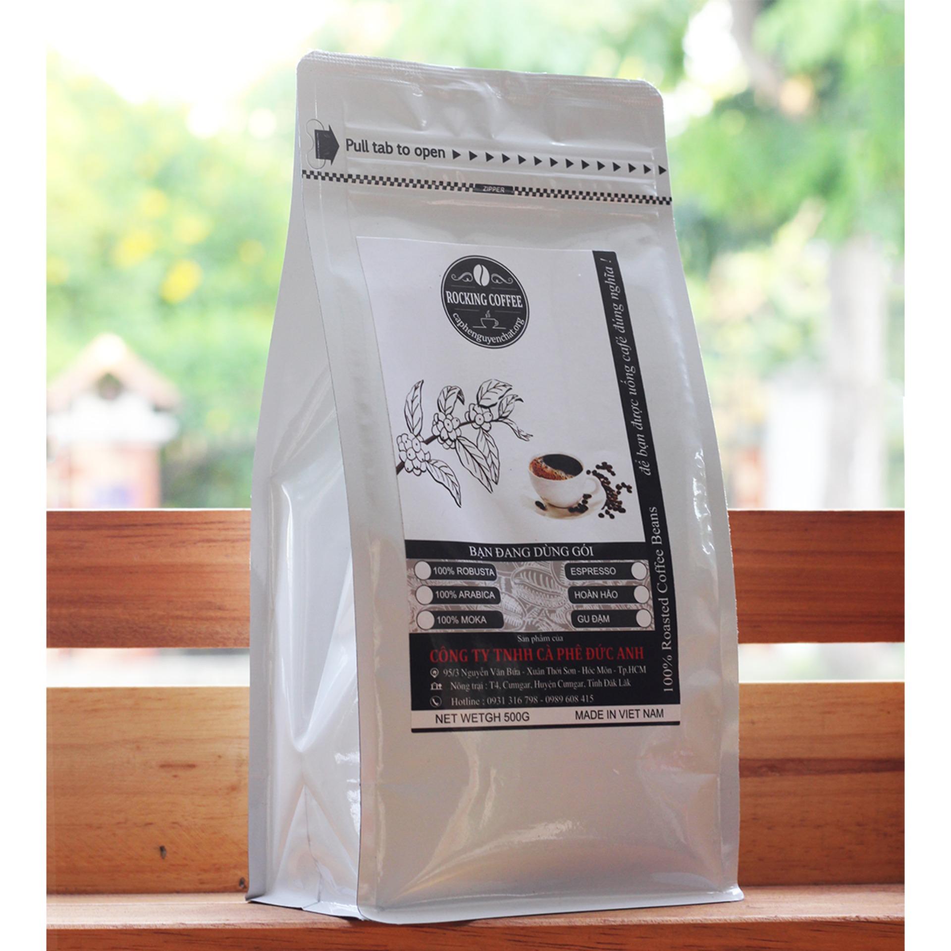 [HCM]Cà phê bột Robusta nguyên chất 100% thượng hạng - Rocking coffee - 500gr
