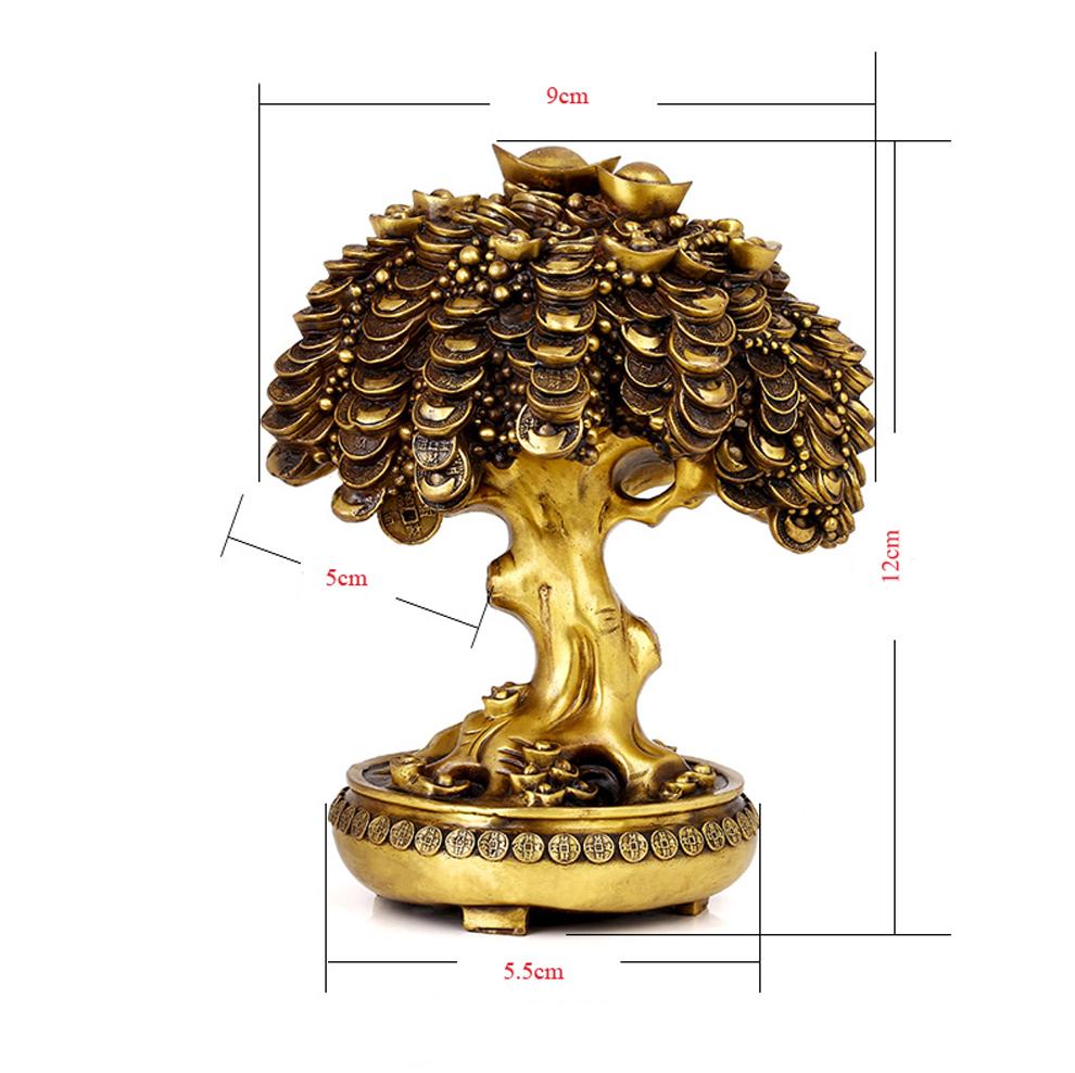 Cây tiền vàng bằng đồng thau cỡ mini