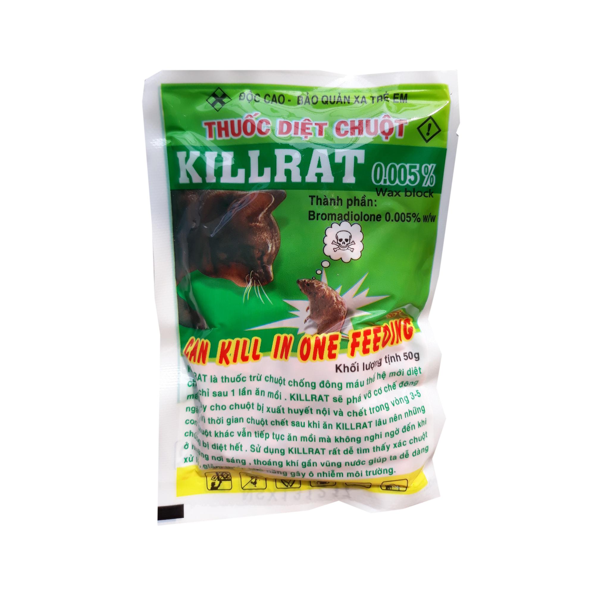 THUỐC DIỆT CHUỘT KILLRAT 0.005% - (1 hộp x 80g)
